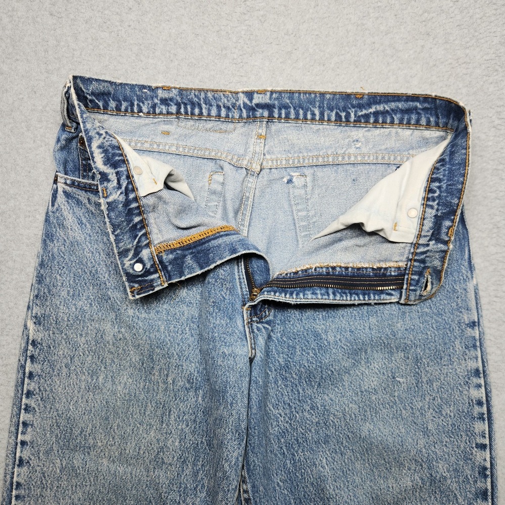 VINTAGE Levis Jeans 32x32 (Tag 34x32) Blue Acid Wash Relaxed Bronze Tab 90s USA‎ - Picture 6 of 15